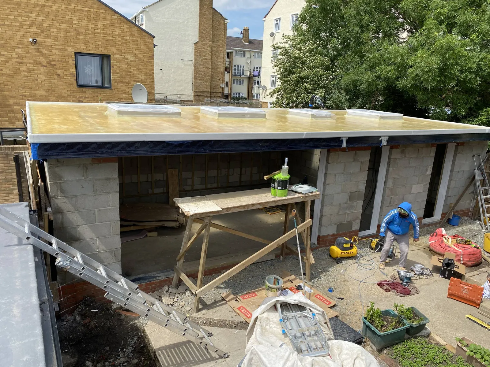 Garden room — structure in progress