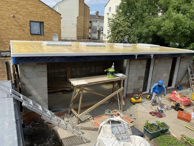 Garden room — structure in progress